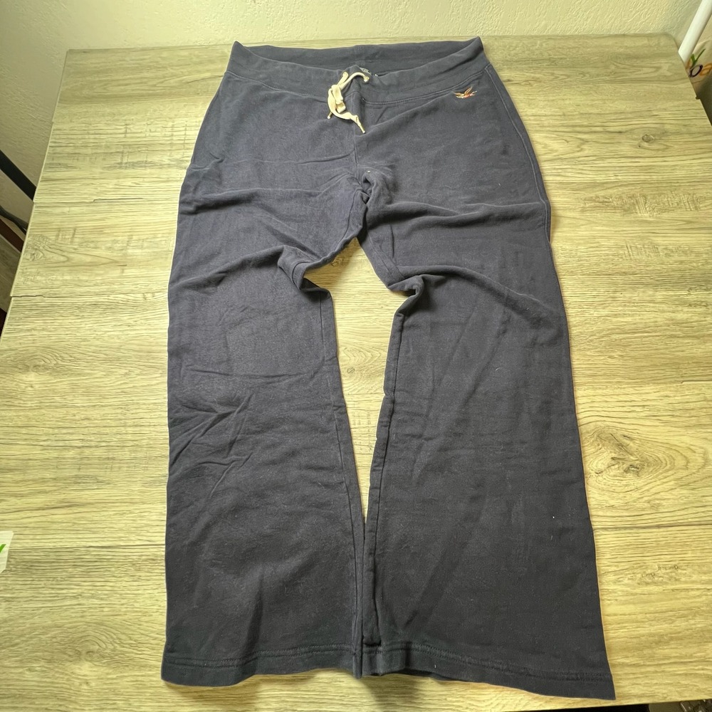 American Living Sweatpants Womens XL Navy Blue Wide Leg Cotton Lounge Pants